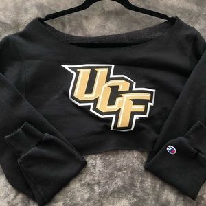 UCF cropped off the shoulder sweatshirt